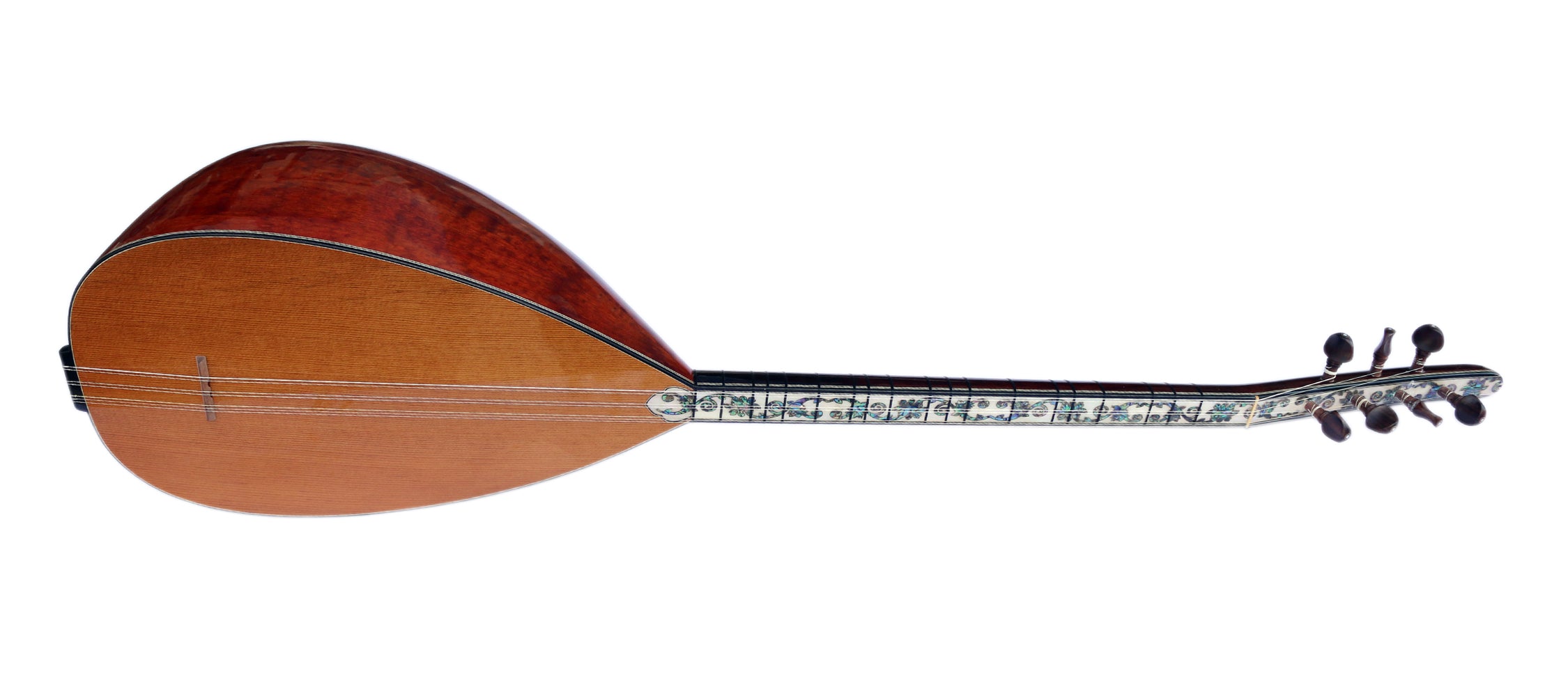 Professional short neck baglama saz OSS-308 handmade by Sala Muzik