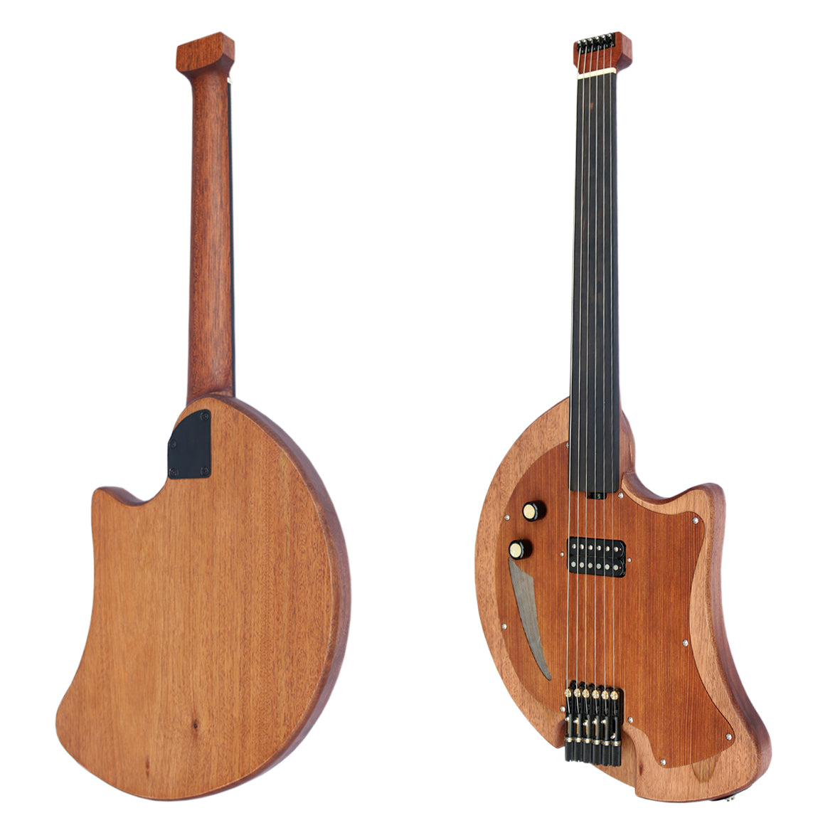 Steel-string electric oud RaksOud Mat with matte finish body
