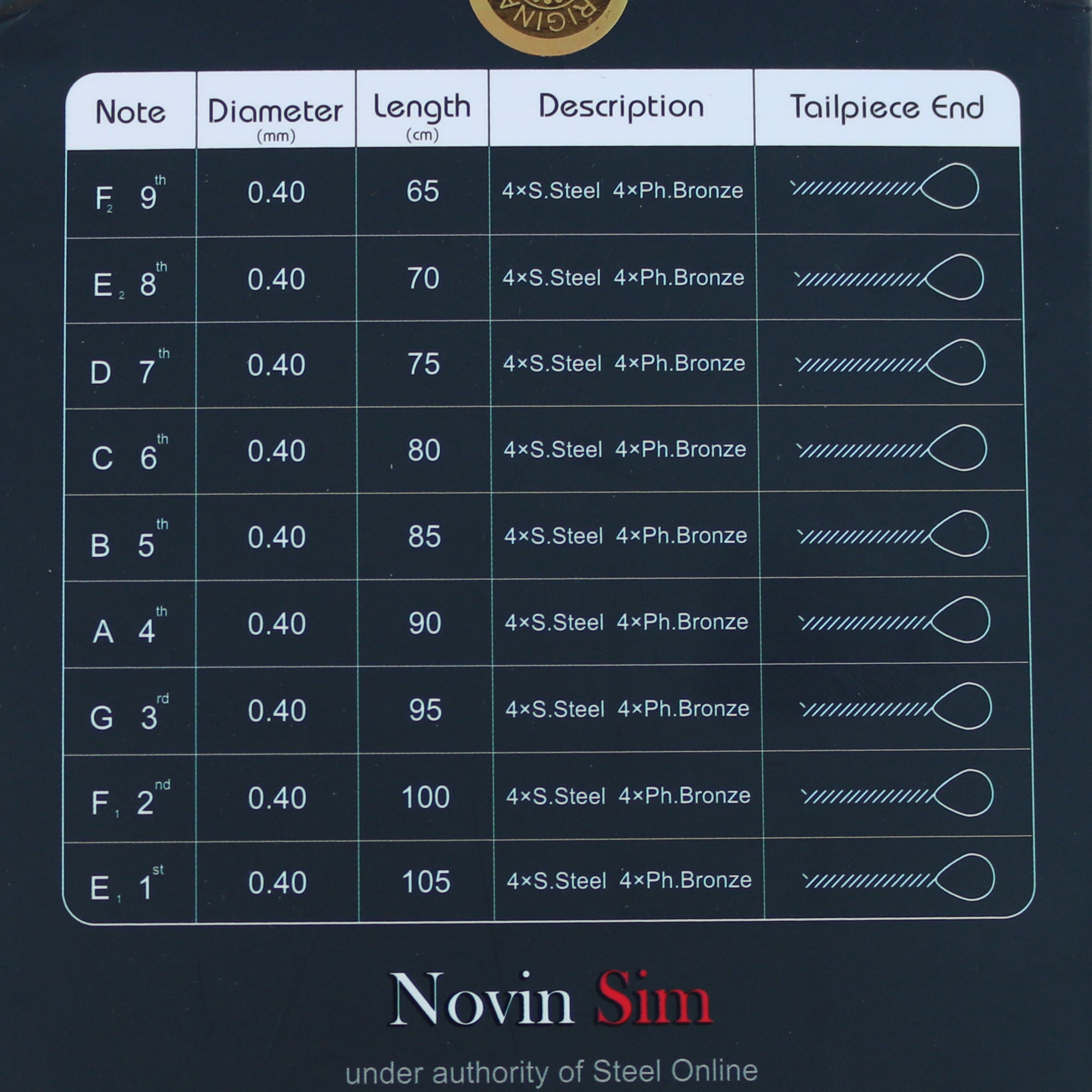 أوتار سنطور ممتازة NSS-209 من Novin