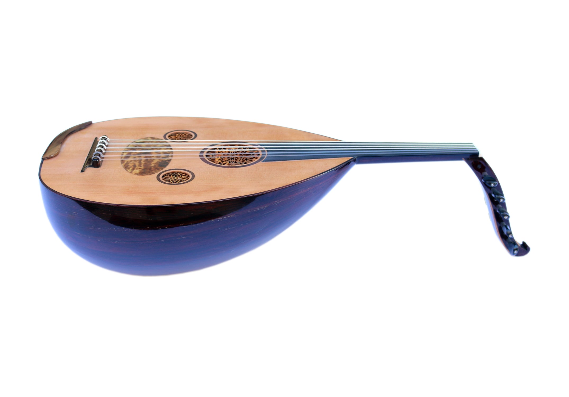 Handmade Turkish oud MCO-6 with Brazilian rosewood nigra bowl by Mustafa Copcuoglu
