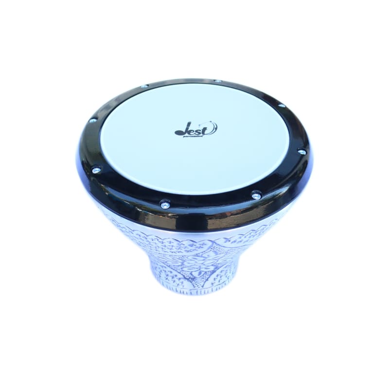 دمبك مسطح محمول FLT-302 من Dest Percussion بجلد 22 سم وارتفاع 21 سم