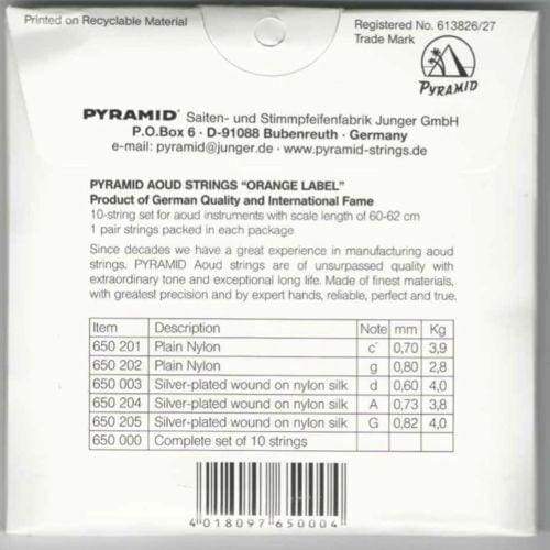 تفاصيل تغليف أوتار عود عربي-سوري Pyramid PSO-650