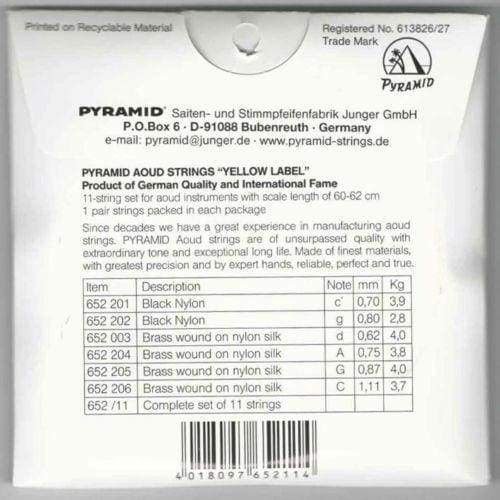 تفاصيل تغليف أوتار عود عربي-سوري Pyramid PSO-652